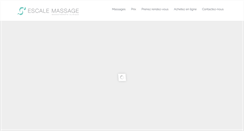 Desktop Screenshot of escale-massage.com